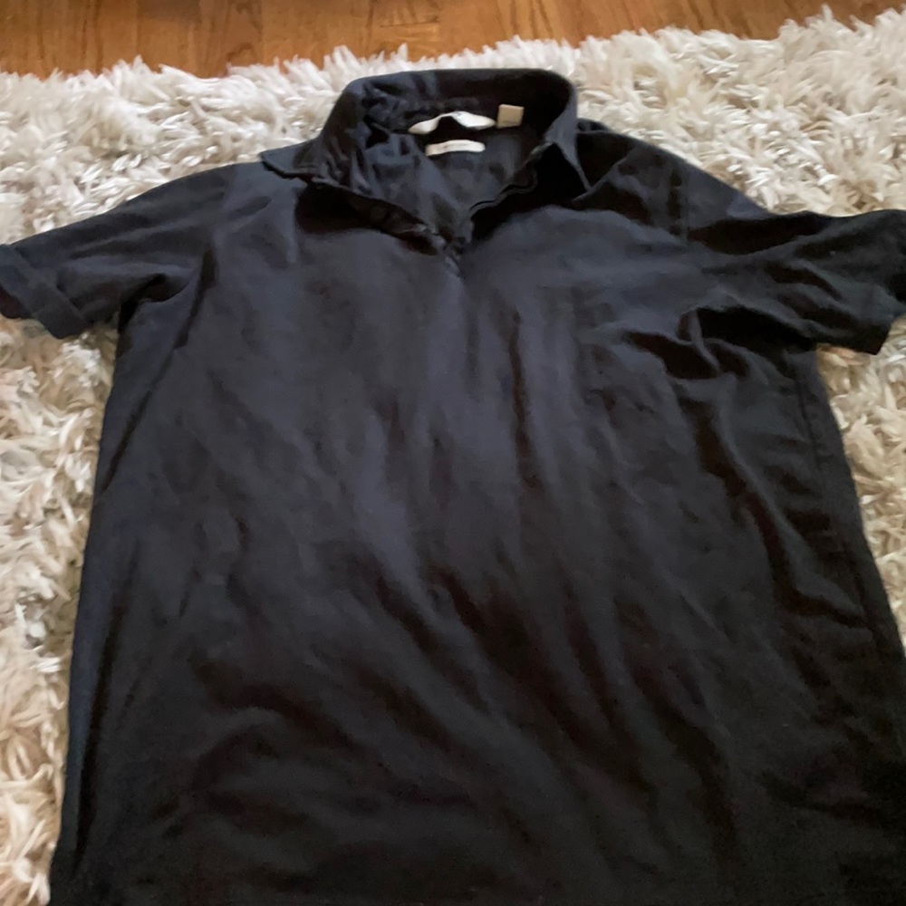 Black polo shirt